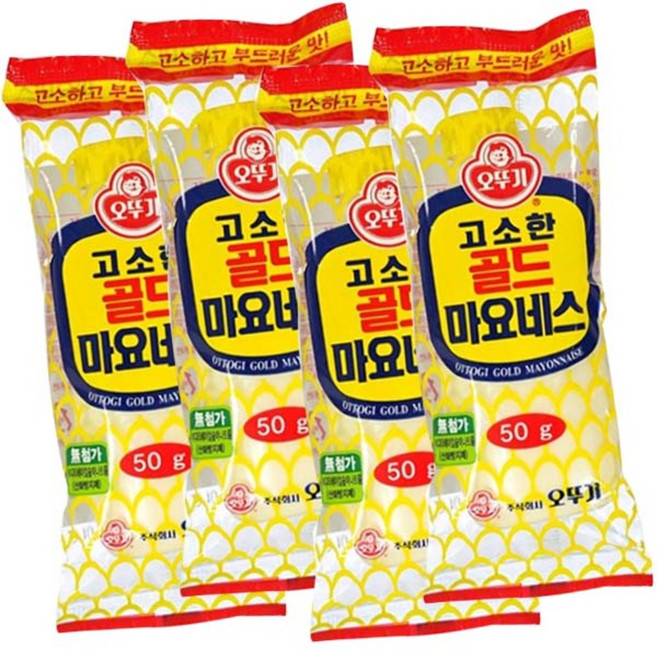 오뚜기 고소한 골드 마요네스, 50g, 4개