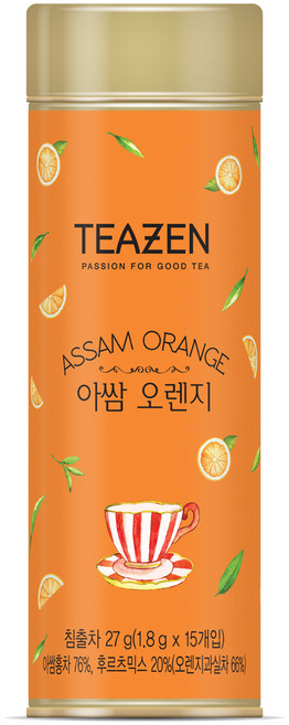 티젠 틴캔 아쌈오렌지티, 1.8g, 15개입, 1개