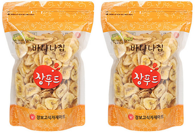 장푸드 바나나칩, 400g, 2개
