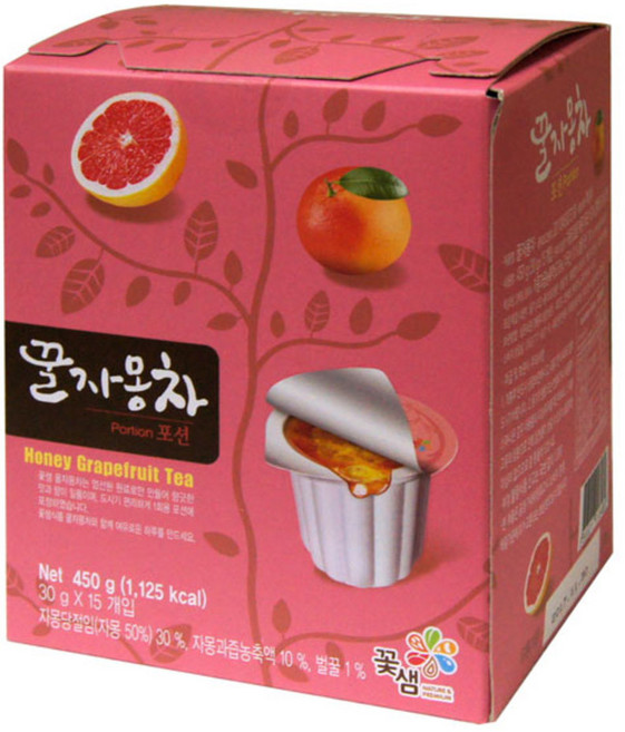 꽃샘식품 꽃샘 꿀자몽차포션, 30g, 15개입, 1개