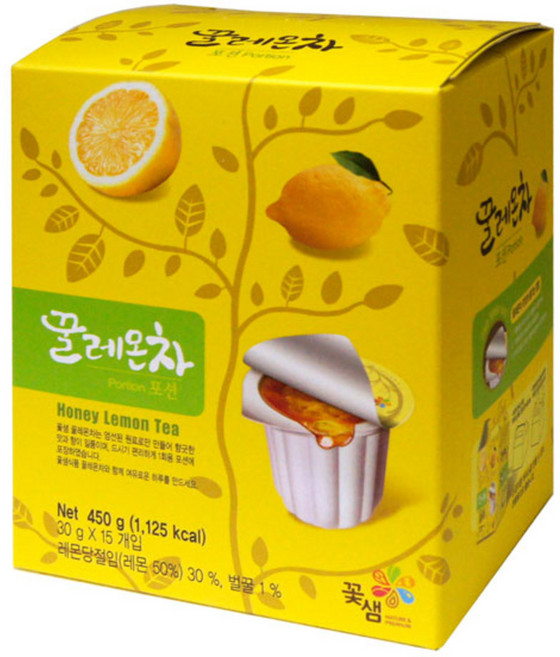 꽃샘식품 꽃샘 꿀레몬차포션, 30g, 15개입, 1개
