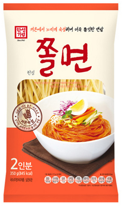 한성기업 한성쫄면사리 2인분, 350g, 2개