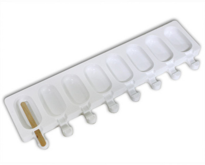 이홈베이킹 실리콘스틱몰드 클래식 + 나무스틱 20p, 하얀색, 1세트