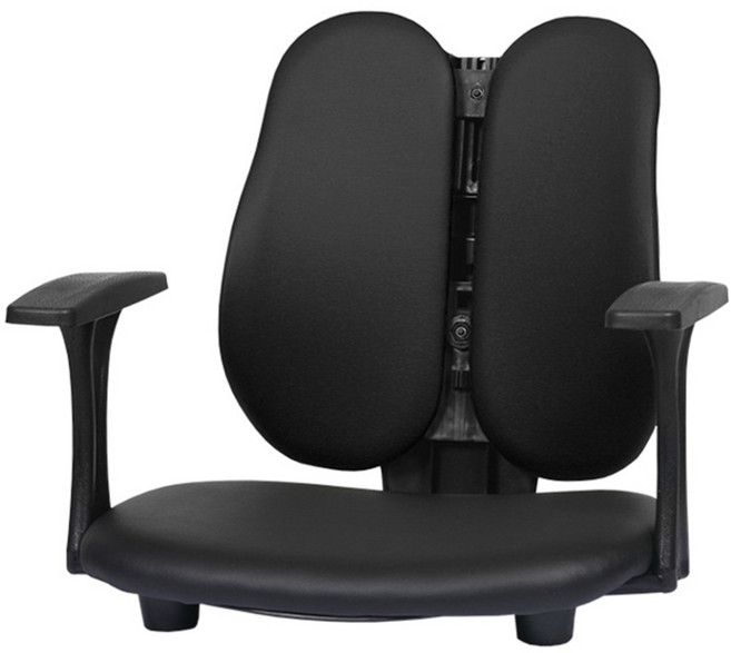 체어클럽 듀얼좌식의자 팔걸이형 인조가죽 G110, 블랙