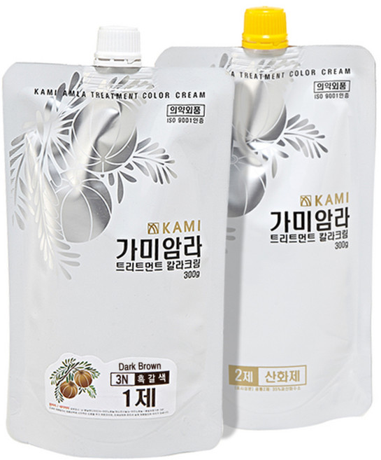 가미암라 트리트먼트 칼라크림 300g, 흑갈색, 1개