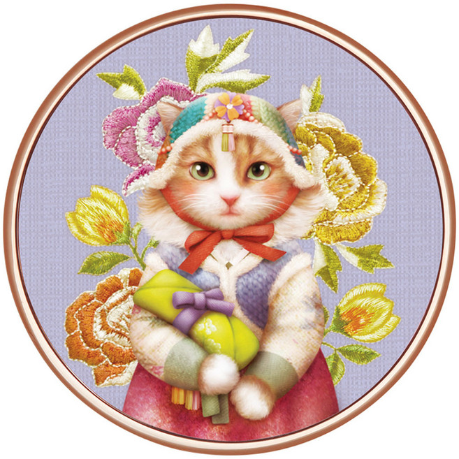 메이크업헬퍼 더블 쿠션 카렌듈라 블러썸 파운데이션 낭만 고양이 13g, 21호 내추럴 베이지, 1개