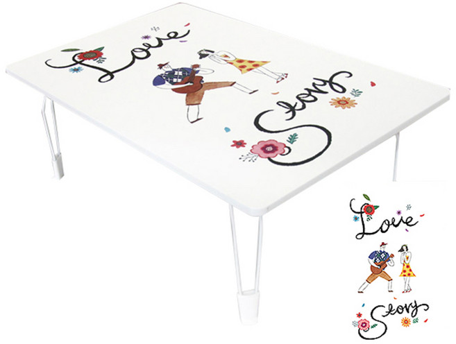 올리빙 접이식 아트 테이블 소, 러브스토리