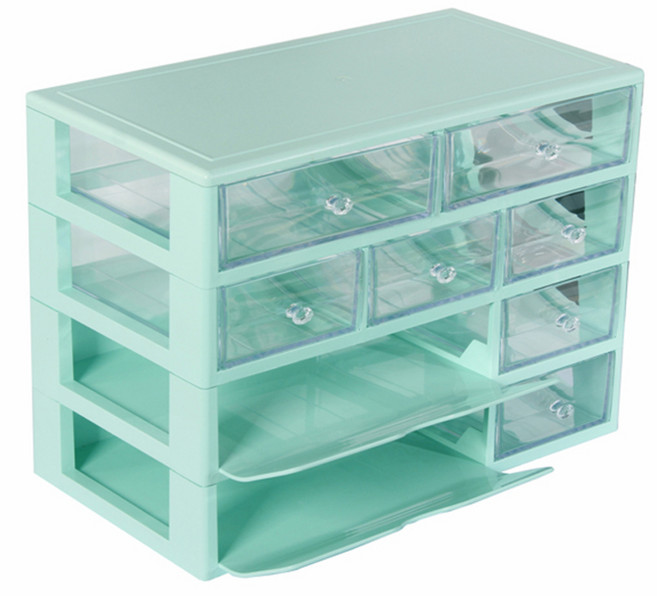 하라코리아 민트 다용도 A4 정리함, 41.2 x 21.7 x 30 cm, 1개, 4단