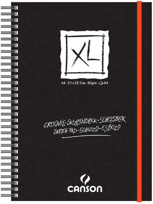 캔손 크로키북 90g - XL 하드커버 트윈링, A4, 1개