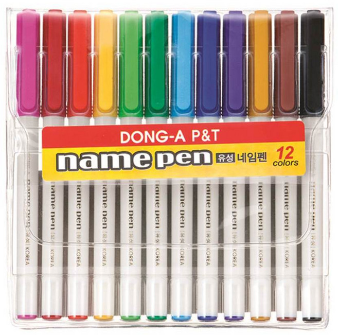 동아연필 네임펜세트, 12색, 12개