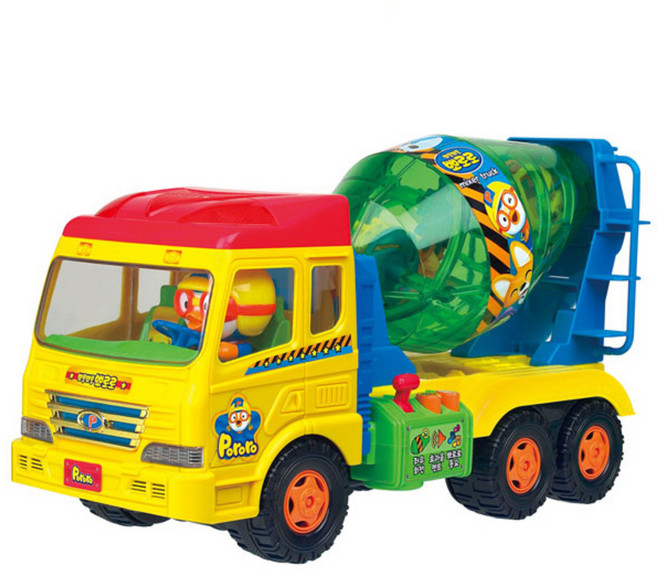뽀로로 바니랜드 전동 레미콘 트럭, 혼합색상, 1개