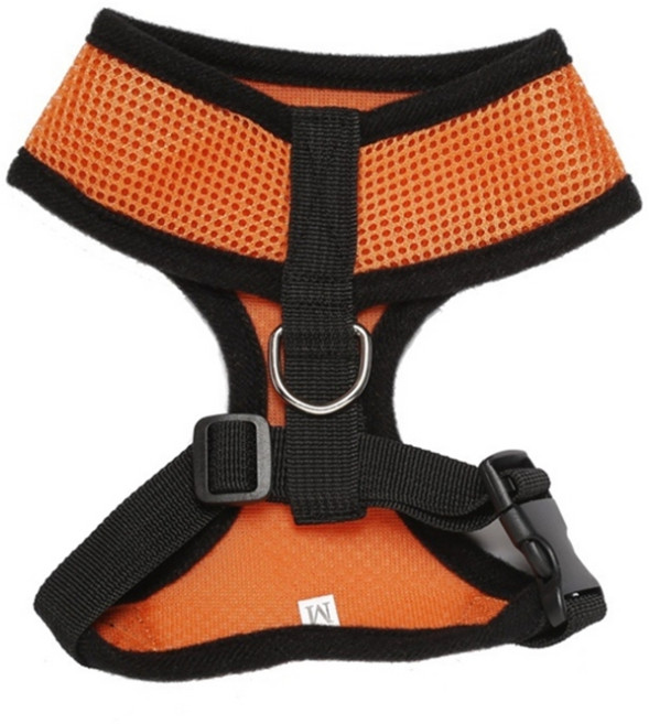 KIZBON 애견 에어메쉬 하네스 Y311POP241, 오렌지블랙, 1개