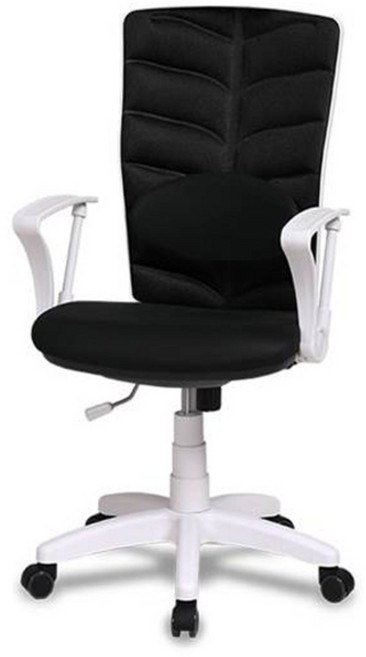 체어클럽 오피스요추V5-2 기본형 화이트바디 메쉬원단 의자, 블랙