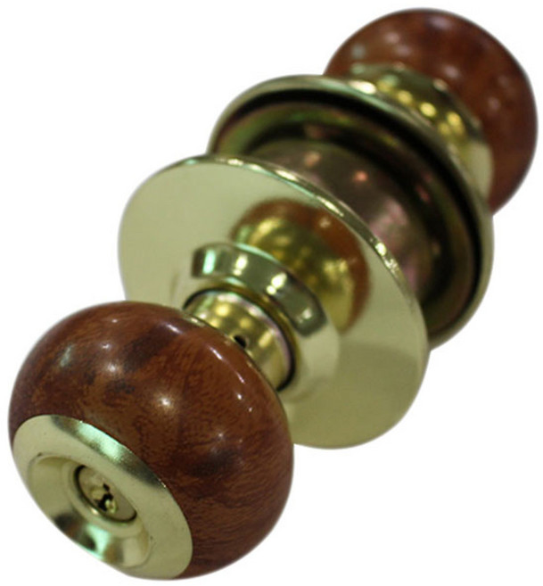 ECHO HANDY MAN 木紋球型門鎖, 棕色, 1個
