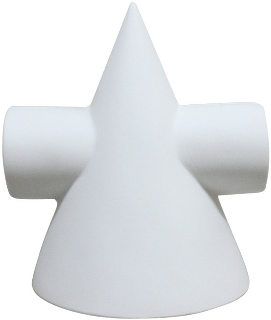 기하도형 원뿔 + 원 석고상, 1개, 18 x 20 cm