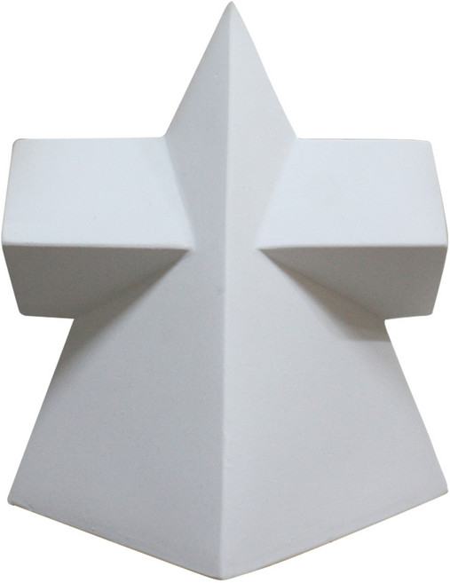 MORYARTS 기하도형 사각뿔+사각 석고상, 1개, 18 x 20 cm