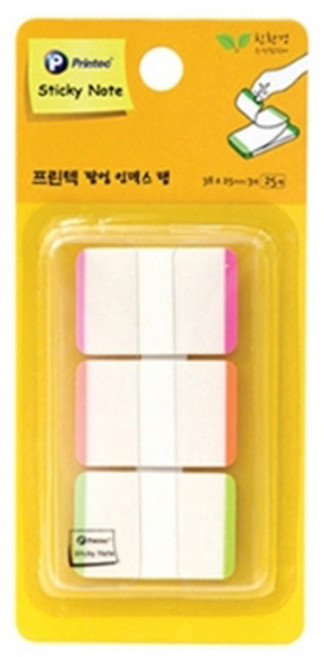 프린텍 팝업 인덱스 탭 스티키노트, 25개입, 2개