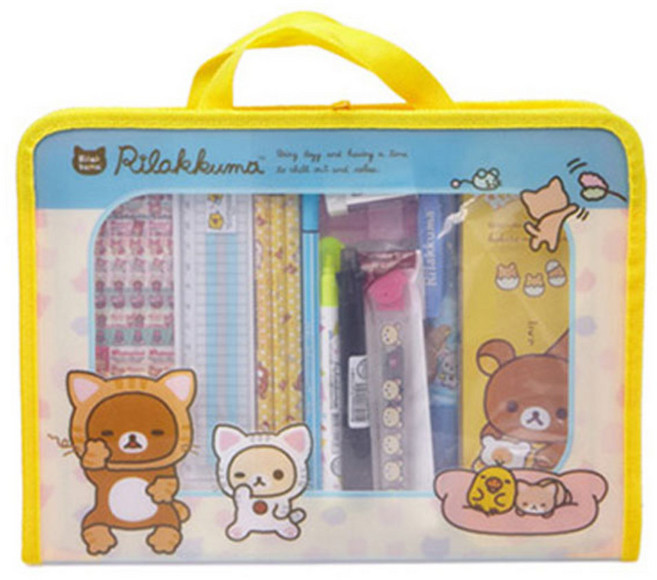리락쿠마 실속만점문구세트, 혼합색상, 1개