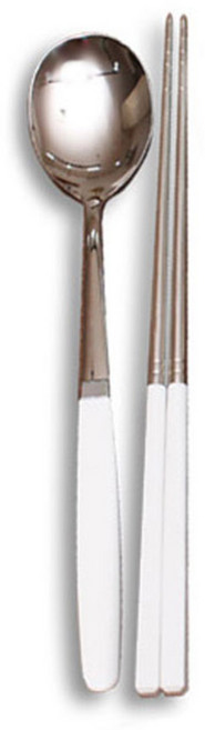 마호커트러리 성인용 한식수저 2종세트 화이트, 1개