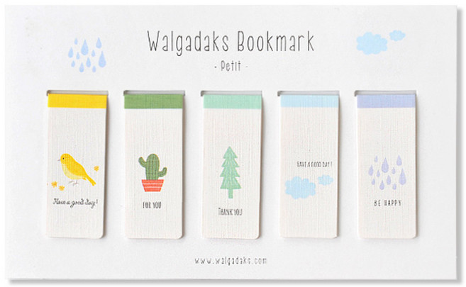 왈가닥스 마그네틱 북마크 5개입, 쁘띠, 1세트