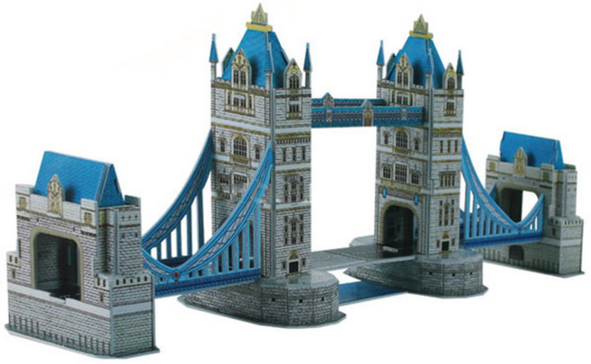 매직퍼즐 내가 만드는 세계 유명 건축물 시리즈 입체퍼즐, 41피스, 타워브릿지, 1개