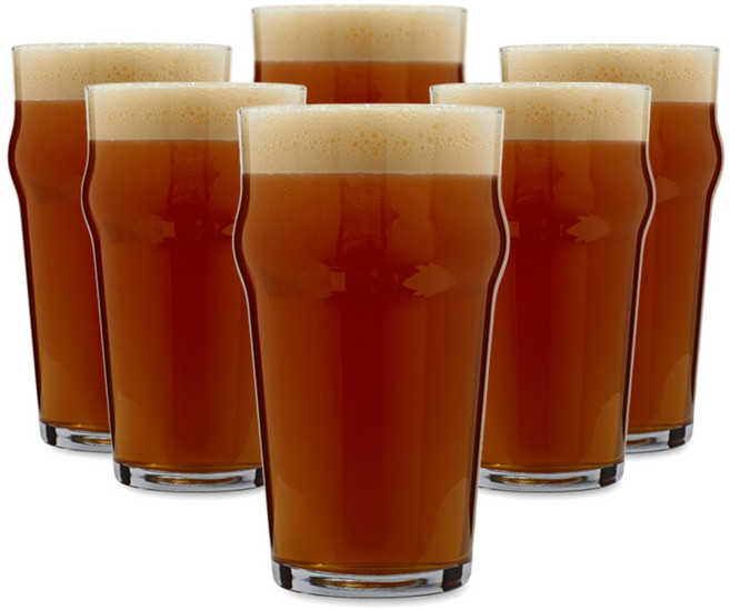 보르미올리 노닉 강화유리 맥주컵 585ml, 6개