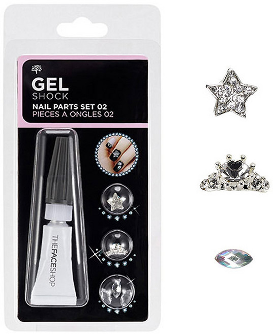 더페이스샵 젤 쇼크 네일 파츠 세트, 2호 글래스 웨딩 링, 1개