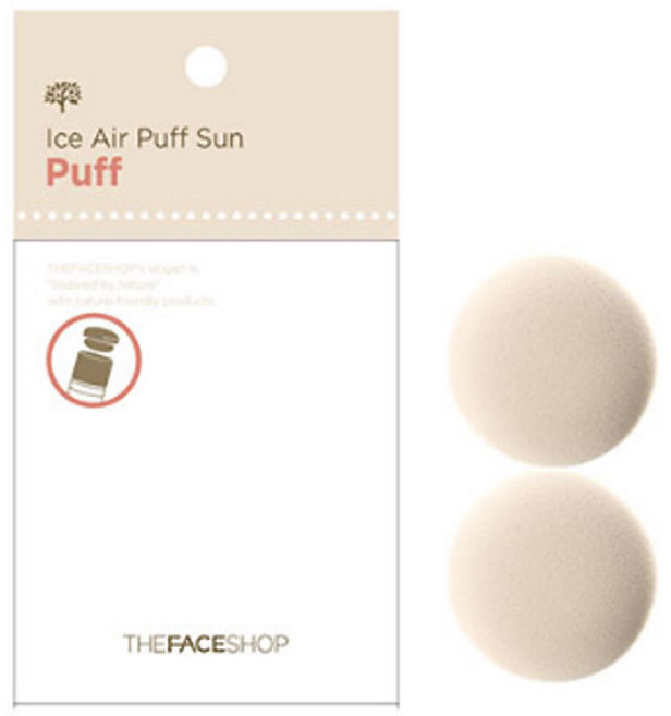 더페이스샵 내추럴선 아이스 에어 퍼프 선 리필, 2개입, 2개
