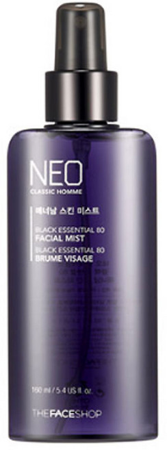 더페이스샵 네오 클래식 옴므 블랙 에센셜 80 매너남 스킨 미스트, 160ml, 1개