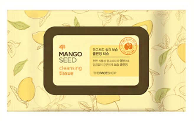 더페이스샵 망고씨드 실크 보습 클렌징티슈 여행용, 20매입, 1개, 20매입