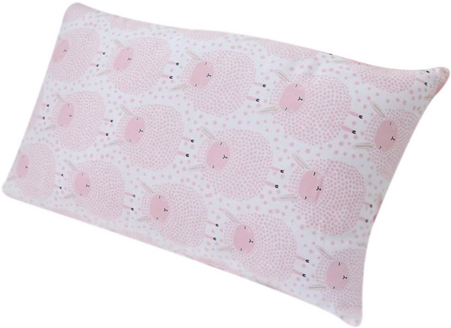 보떼하우스 순면 거즈 유아베개 사계절베갯솜 포함, 달콤양(핑크)