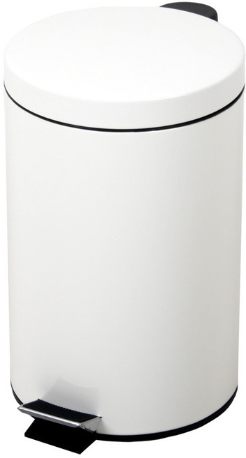 키펙스 무소음 페달 휴지통 10L, 화이트