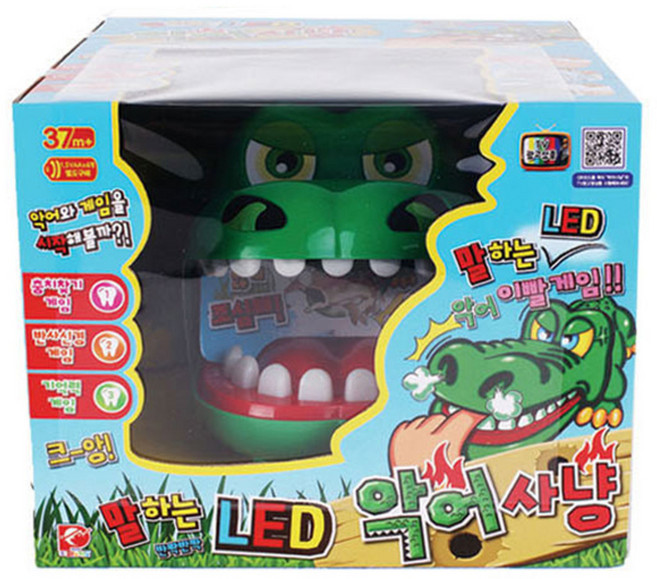 피노키오 말하는 LED 악어사냥 이빨룰렛, 혼합색상, 1개