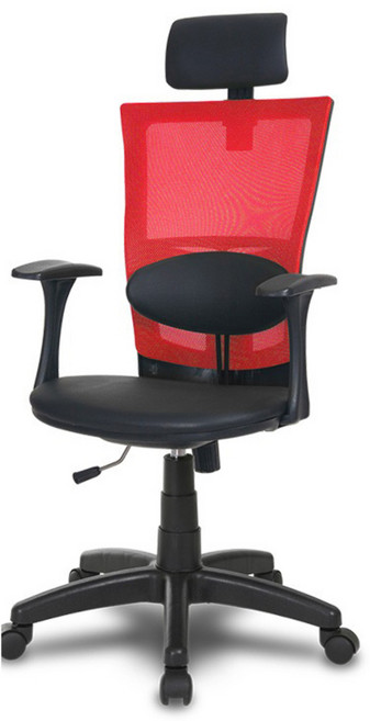 체어클럽 iChair440 플러스 대요추형 메쉬원단 학생/사무용의자, 레드
