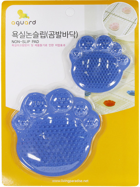 아이손 욕실미끄럼방지패드 곰발바닥 4p, 1세트