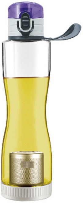 미르코리아 거꾸로 원터치 녹차물병, 퍼플, 550ml, 1개