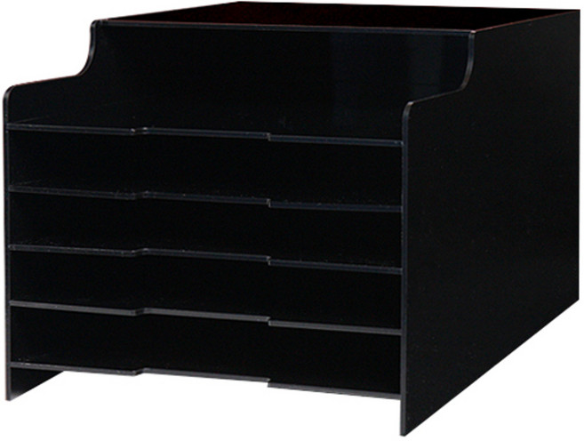 아크릴 서류함, 블랙, 5단