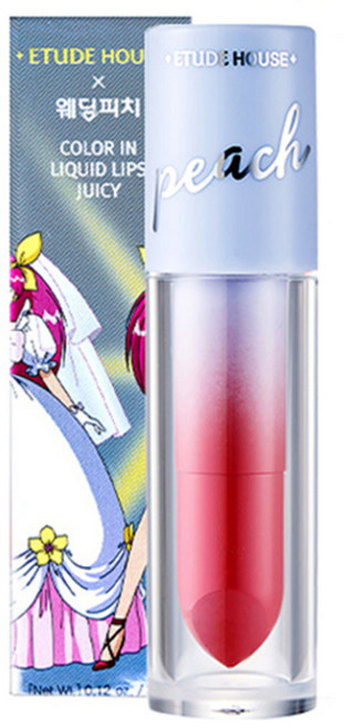 에뛰드하우스 웨딩피치 컬러 인 리퀴드 립스 쥬이시 립틴트 3.5g, OR210 웨딩 뷰티풀 플라워, 1개