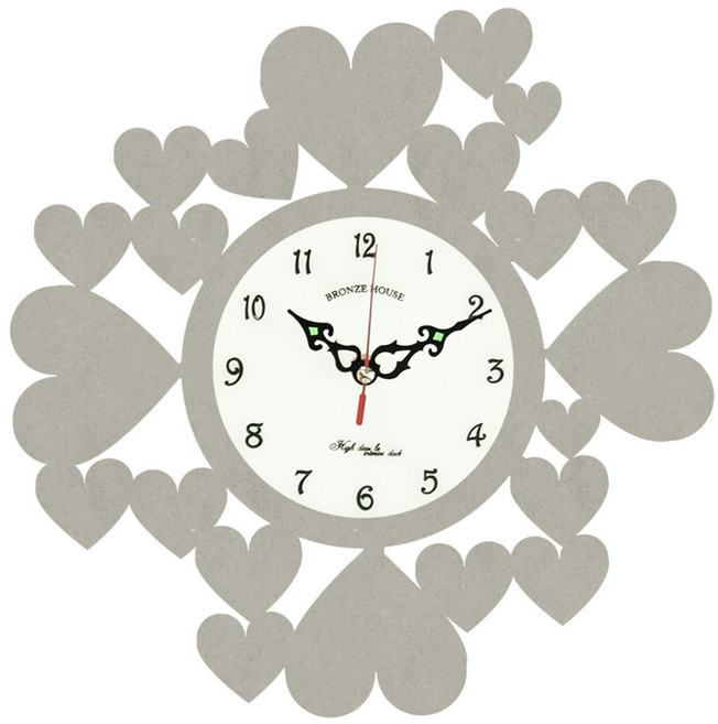 브론즈하우스 MDC-048 벽시계 무소음, 그레이