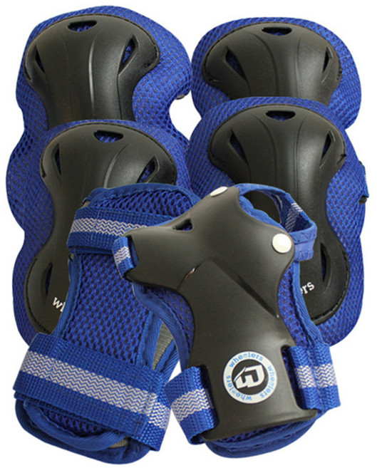 휠러스 나이스 아동용 보호대 세트, 블루, 1세트