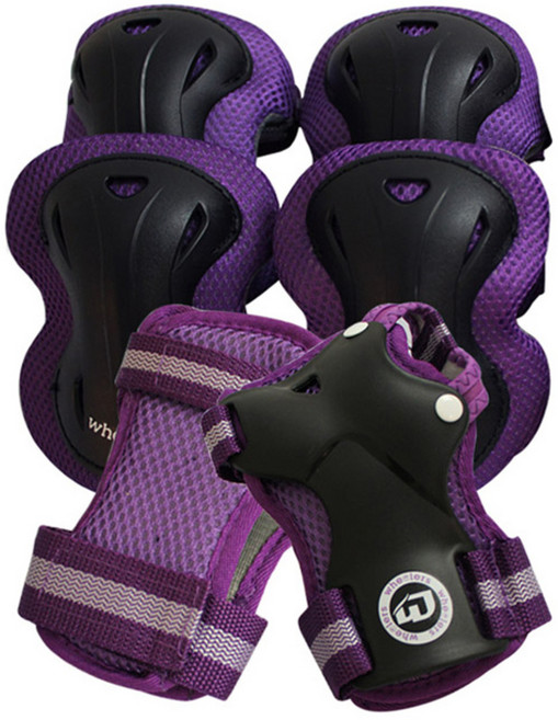 휠러스 나이스 아동용 보호대 대형 퍼플, 1세트
