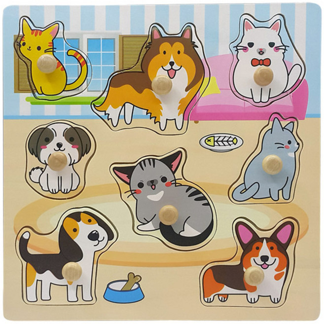 토도리브로 애완동물 꼭지퍼즐, 1개