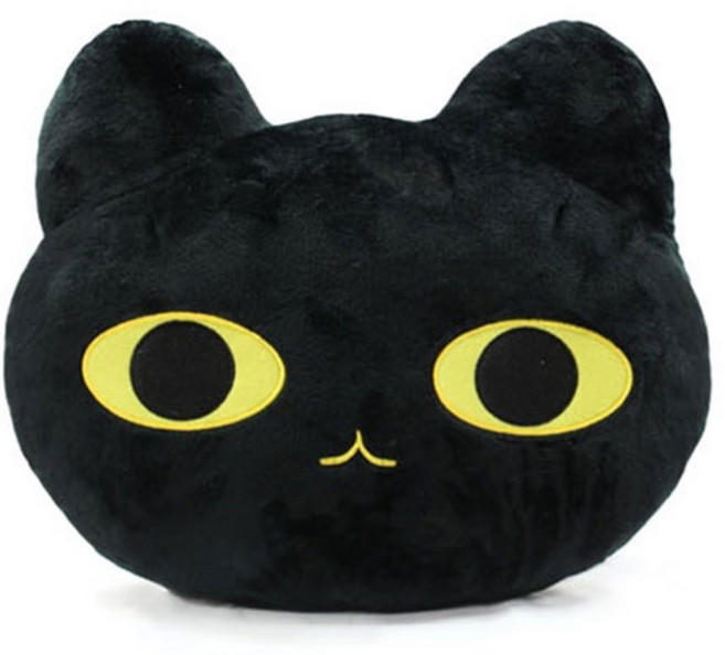 애니나라 헬로캣 얼굴쿠션, 묘묘(블랙)