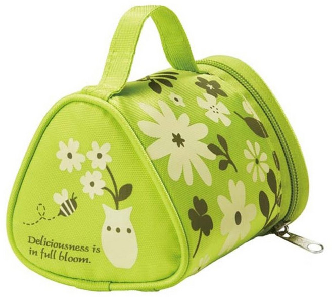 토루네 보냉 주먹밥 케이스 3개용, 그린꽃, 1개