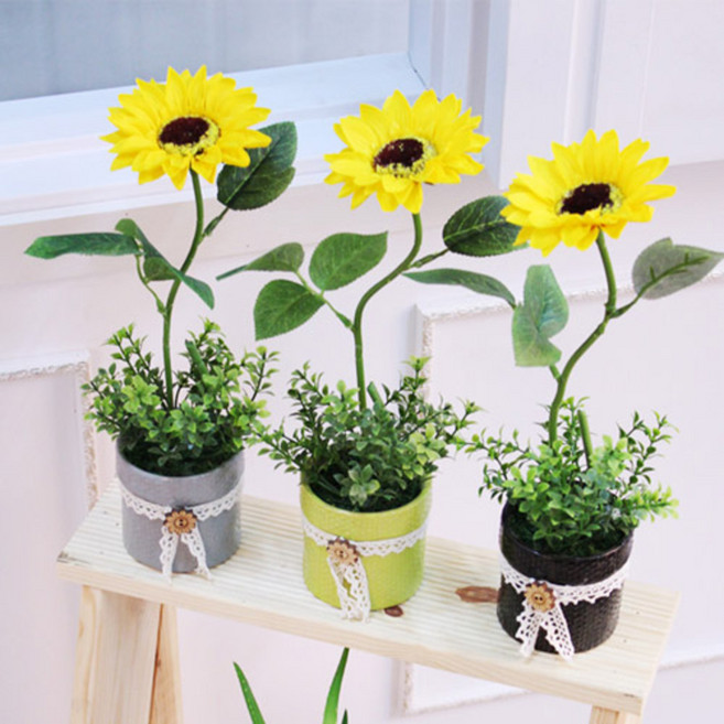 Happy World 香皂花+花盆 3件組, 向日葵, 1個