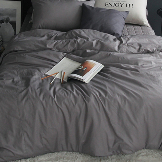 아이르 보이드 순면 홑겹 이불커버, 딥그레이