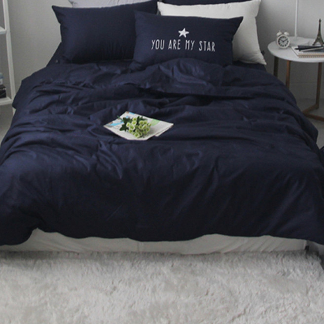 아이르 보이드 순면 홑겹 이불커버, 네이비