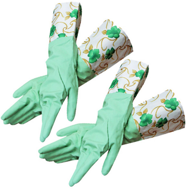 그린비 기모 고무장갑, 그린민트, 2세트