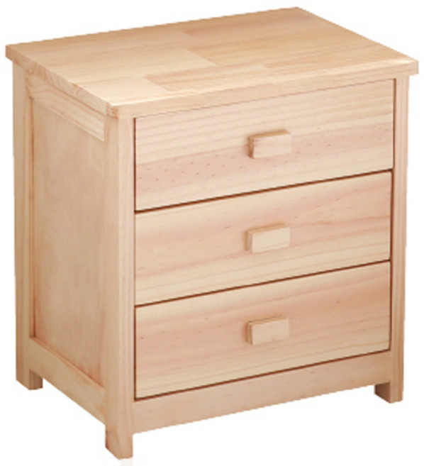 미송 원목 협탁 3단 40 x 29 x 43 cm, 1개