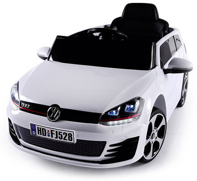 대호토이즈 폭스바겐 골프 GTI 12v 유아전동차, 화이트, 1개